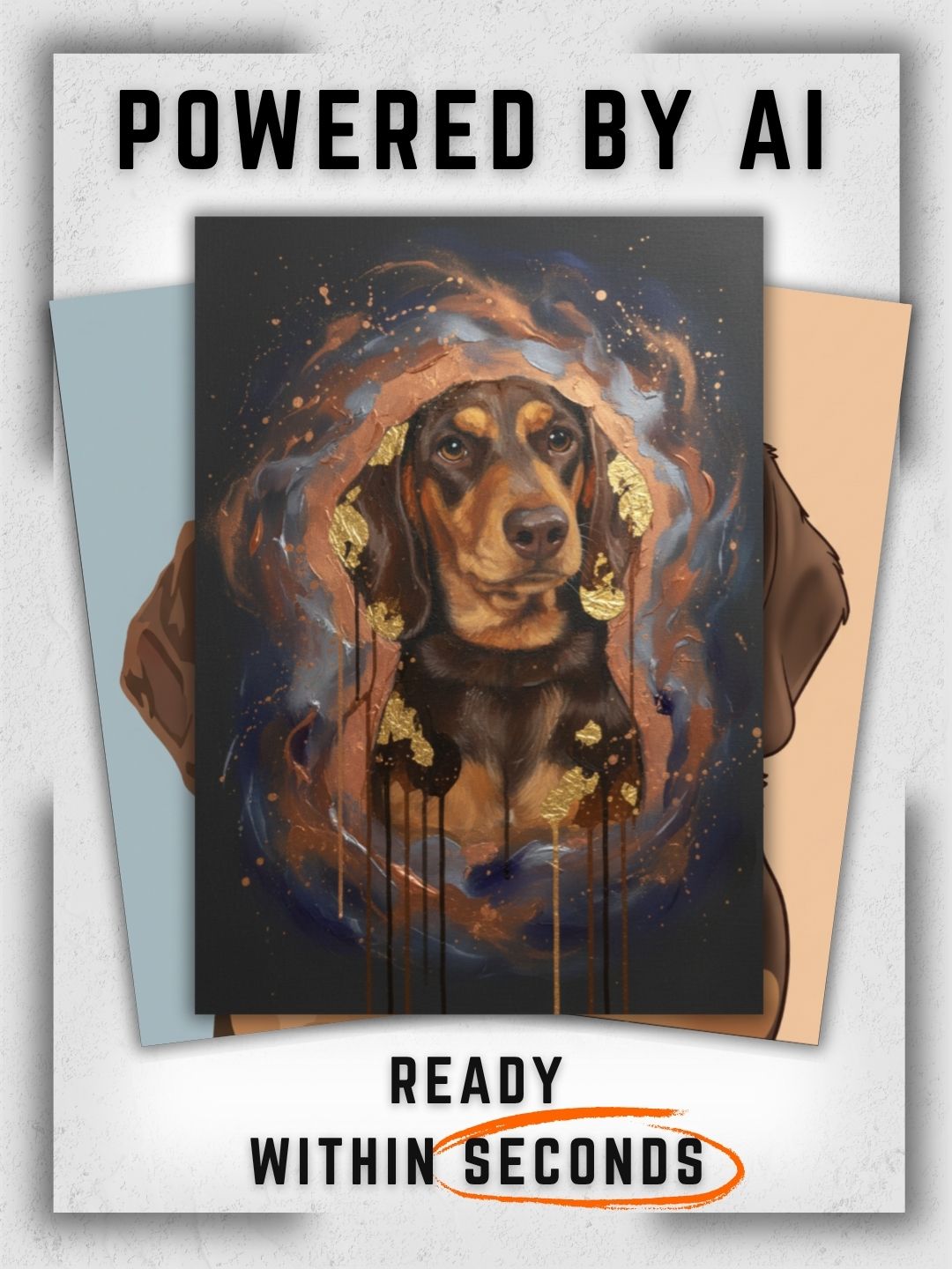 Custom Pet Portraits Canvas - Powered By AI