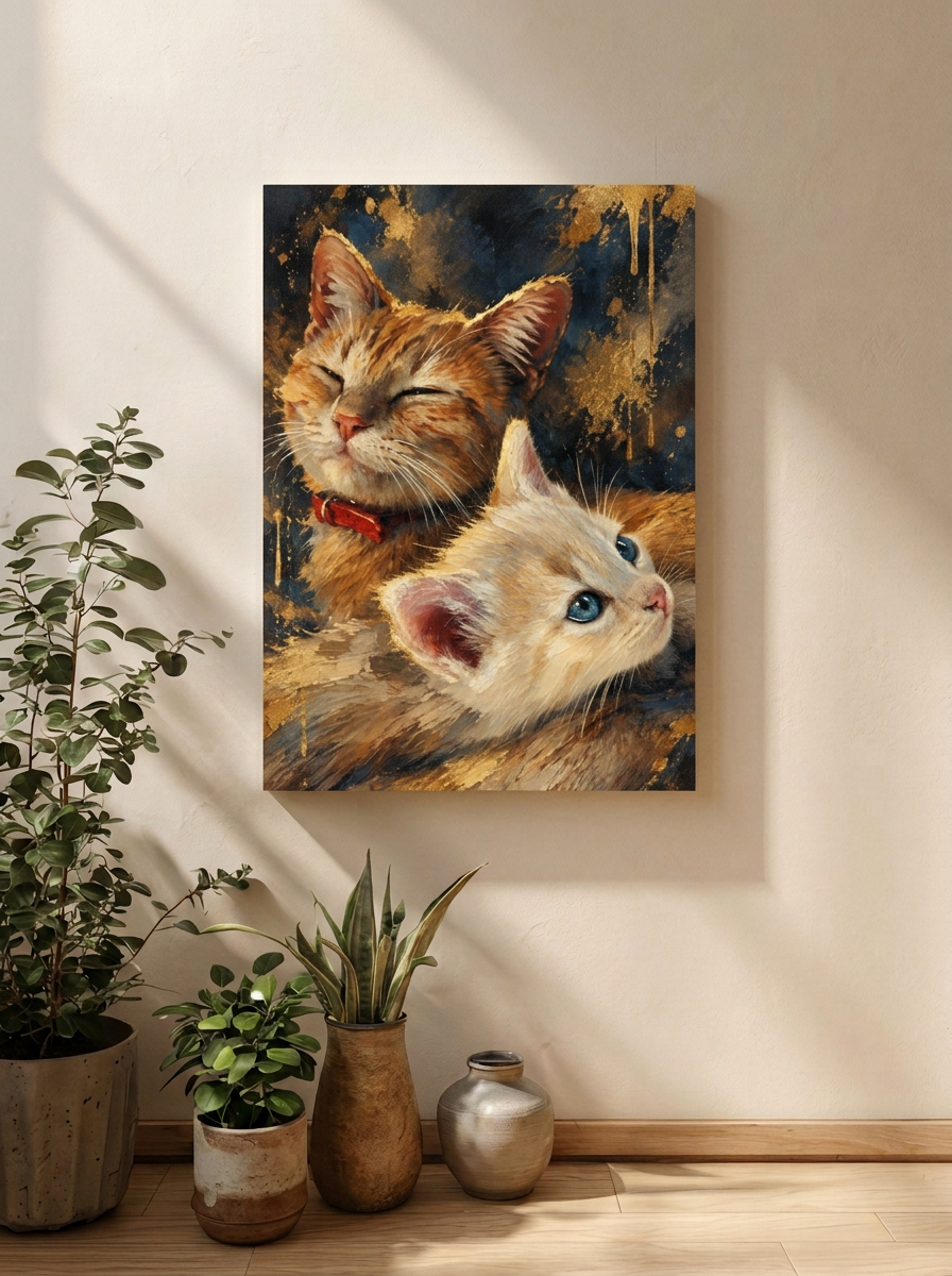 Custom Pet Portraits Canvas - Powered By AI (Classic)
