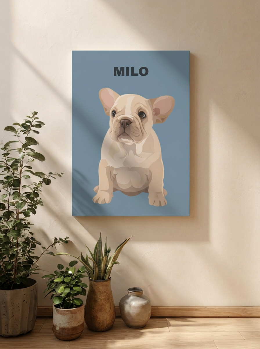 Custom Pet Portraits Canvas - Powered By AI (Classic)