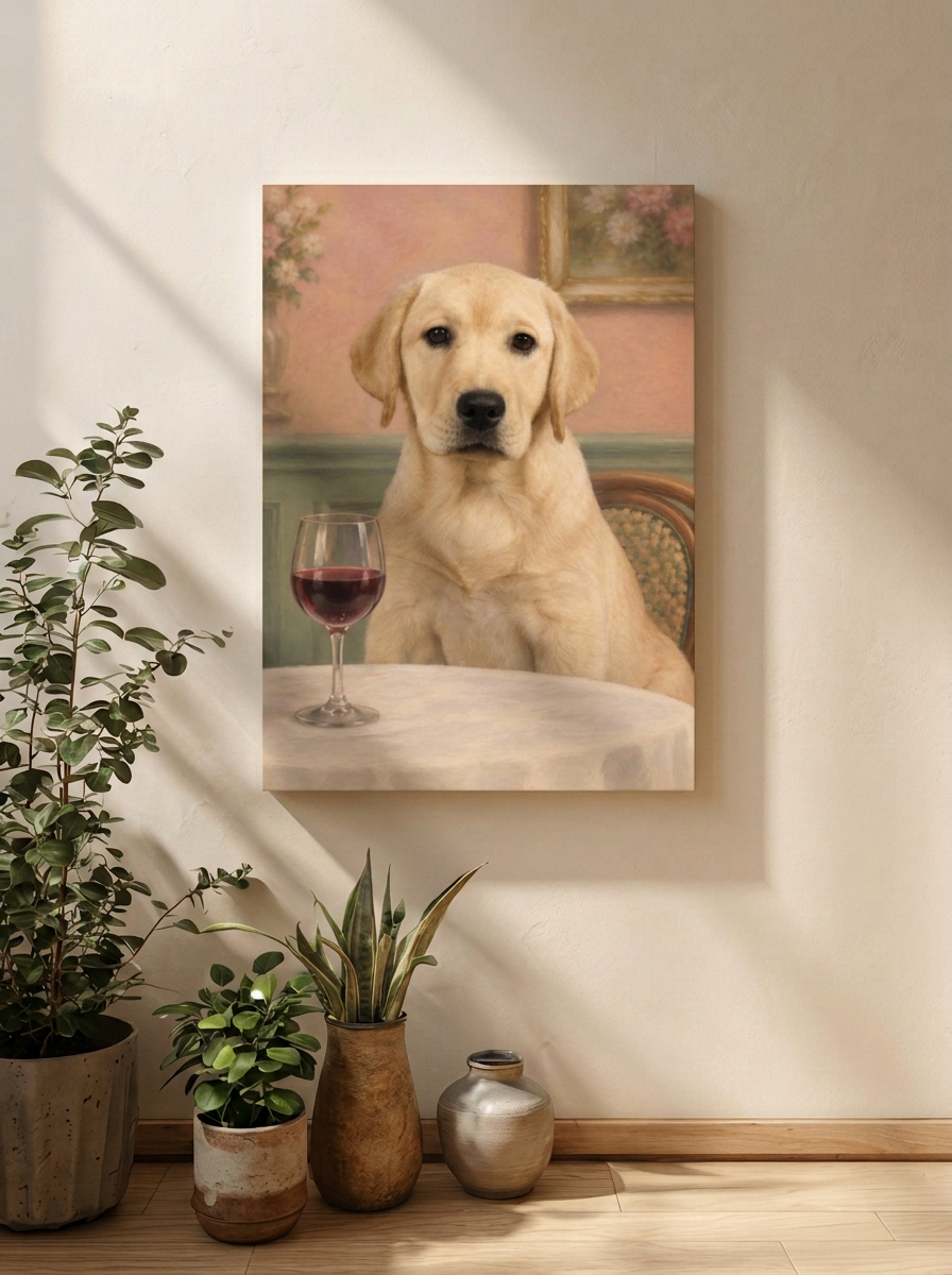 Custom Pet Portraits Canvas - Powered By AI (Character)