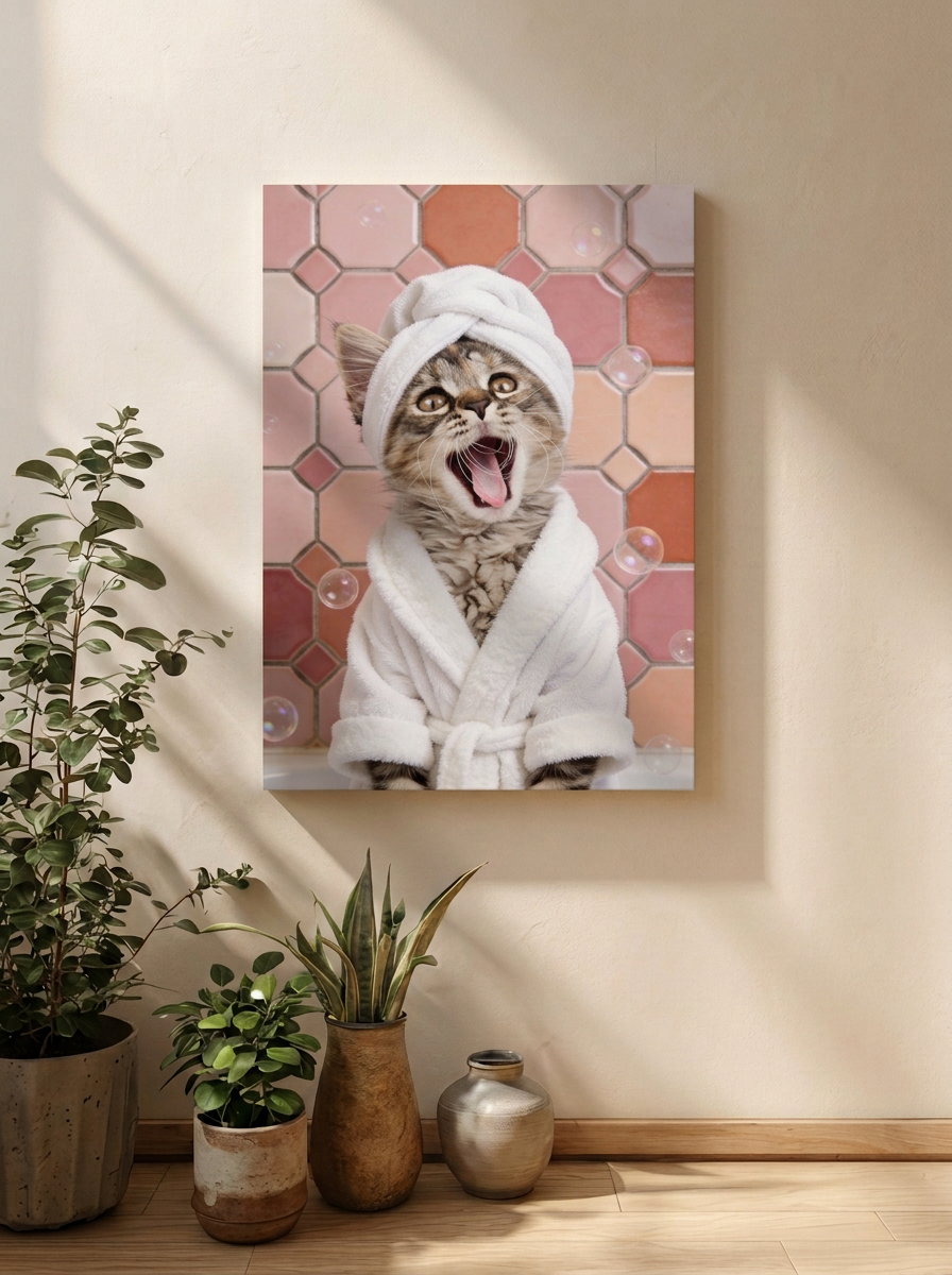 Custom Pet Portraits Canvas - Powered By AI (Character)