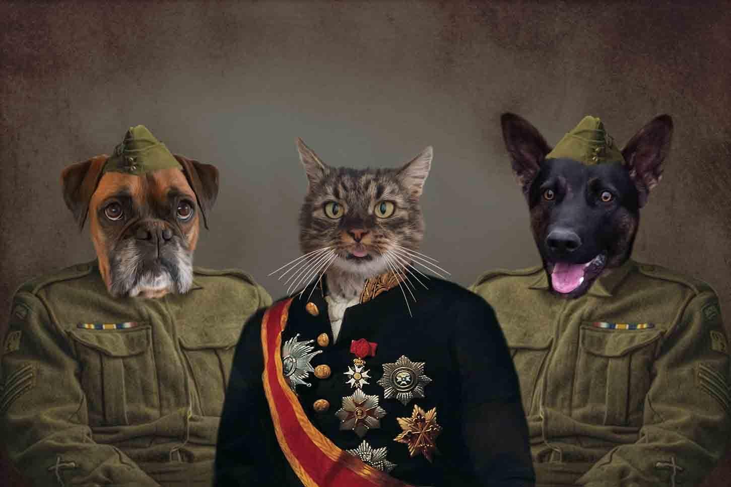 The Troops - Custom Sibling Pet Portrait - NextGenPaws Pet Portraits
