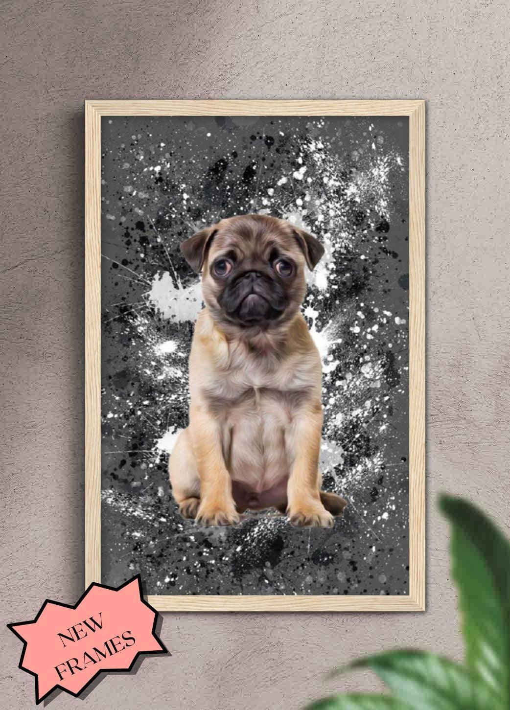 Splash Oil Painting - Custom Pet Poster - NextGenPaws Pet Portraits