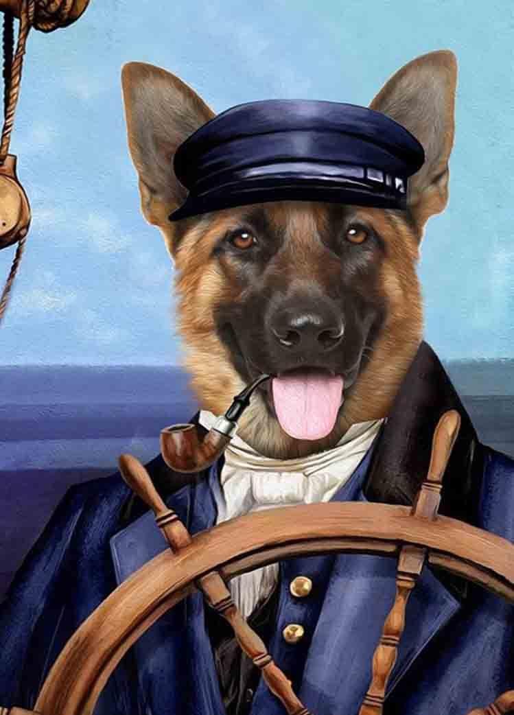 The Sailor - Custom Pet Portrait - NextGenPaws Pet Portraits