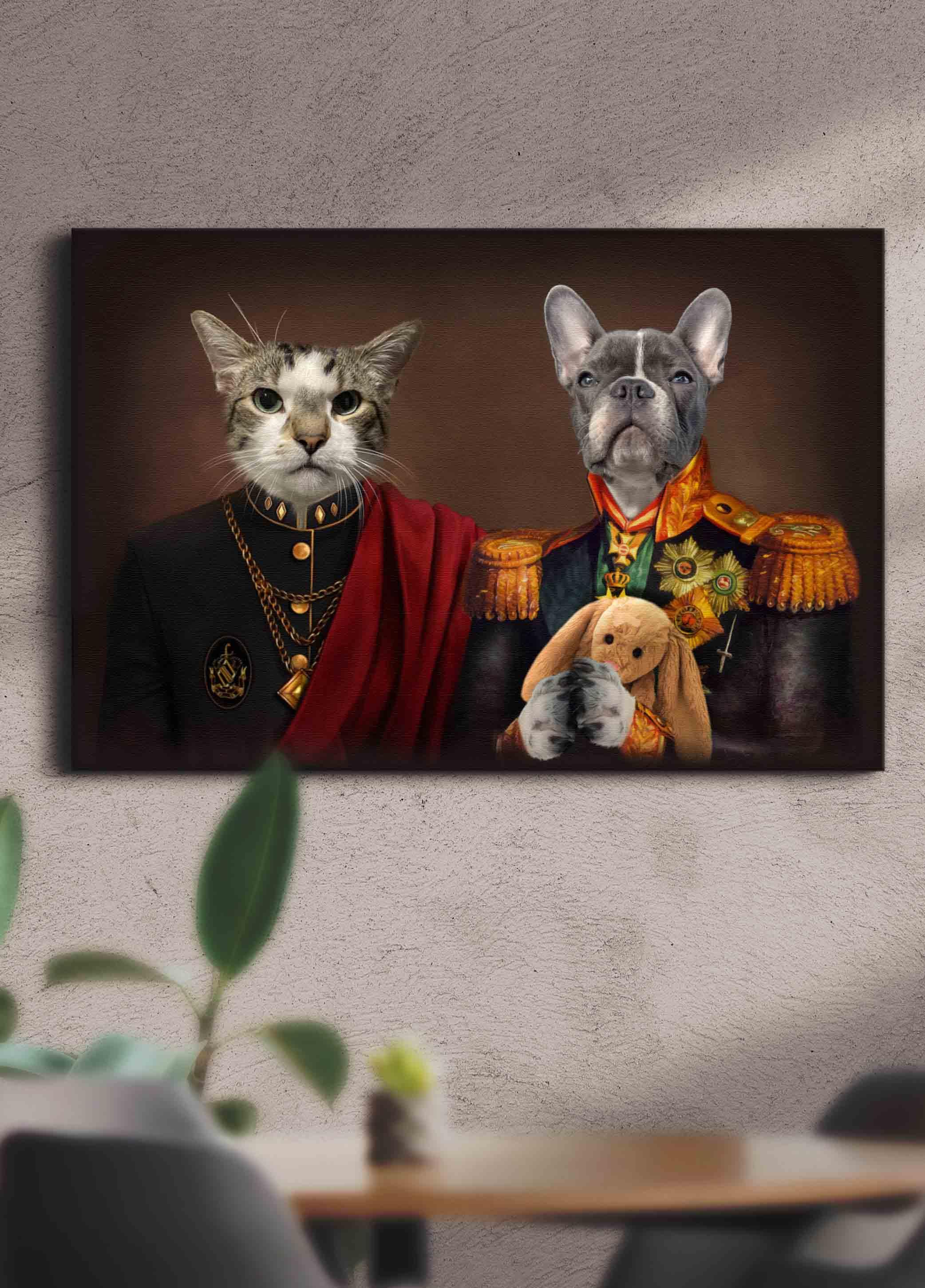 The War Heroes - Custom Sibling Pet Portrait - NextGenPaws Pet Portraits