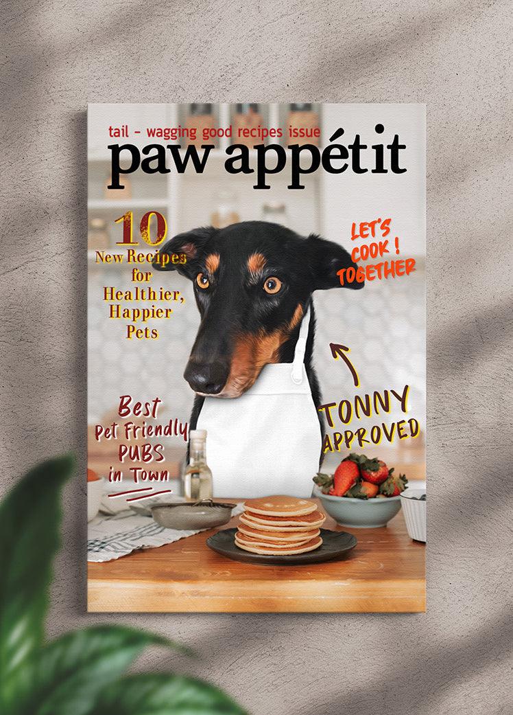 Paw-appetit Magazine Cover - Custom Pet Portrait - NextGenPaws Pet Portraits