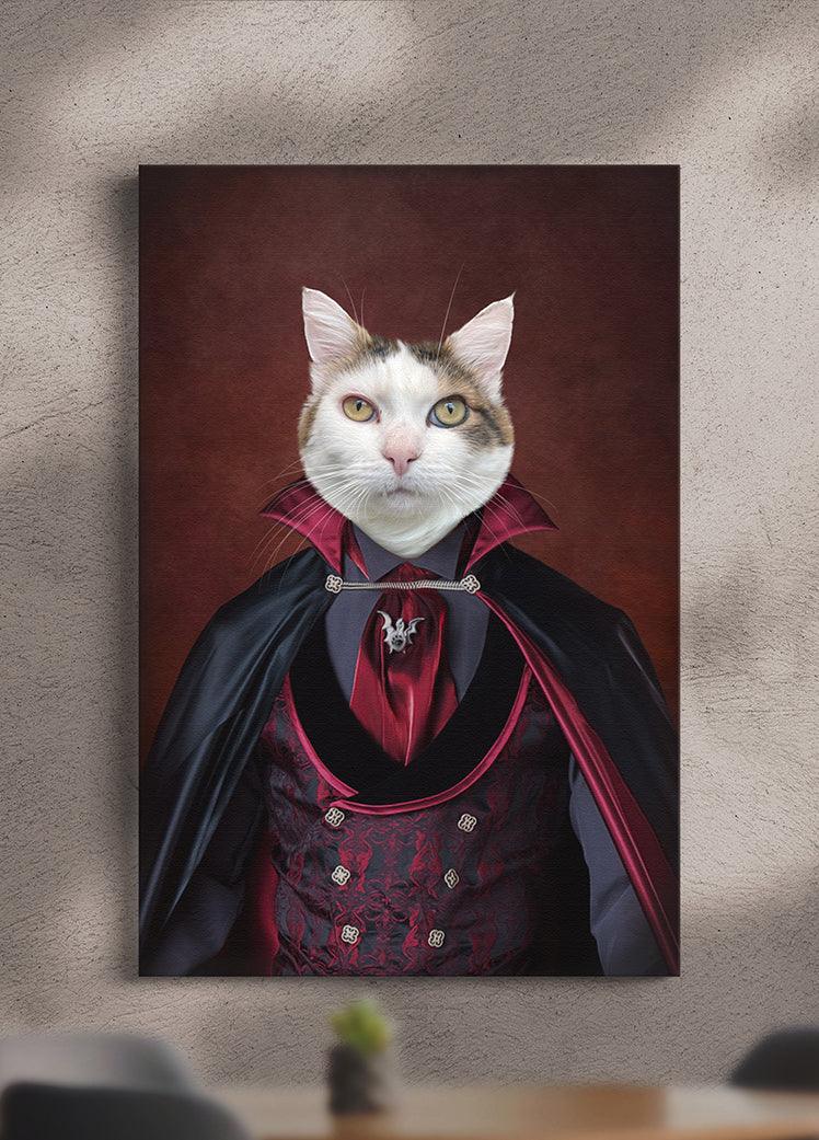 Original vampire cat outlet mini painting with matching easel