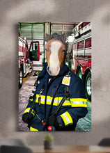 Load image into Gallery viewer, The Chief Firefighter - Custom Pet Canvas - NextGenPaws Pet Portraits
