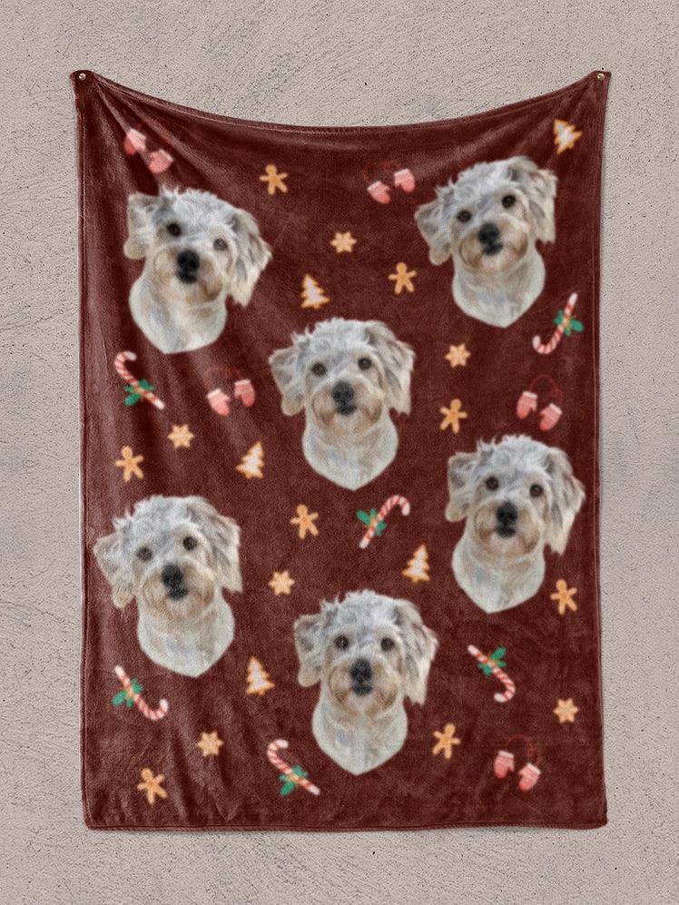 Christmas Cookie Red - Custom Pet Blanket - NextGenPaws Pet Portraits