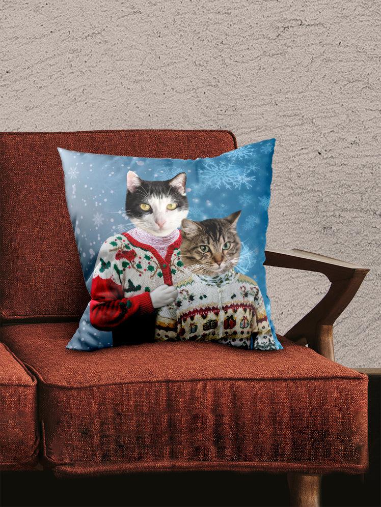 Christmas Duo - Custom Pet Pillow - NextGenPaws Pet Portraits
