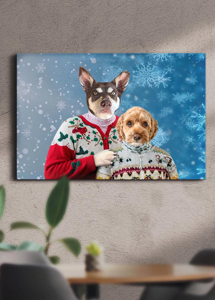 Christmas Duo - Custom Pet Canvas - NextGenPaws Pet Portraits
