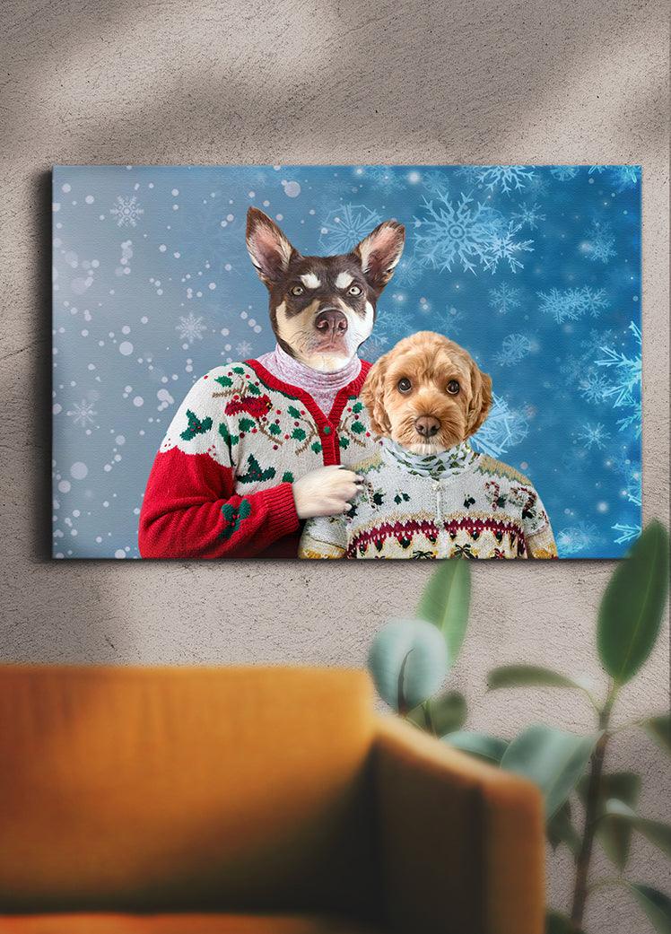 Christmas Duo - Custom Pet Canvas - NextGenPaws Pet Portraits