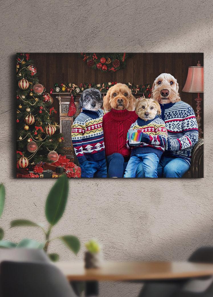 Christmas Family - Custom Pet Canvas - NextGenPaws Pet Portraits