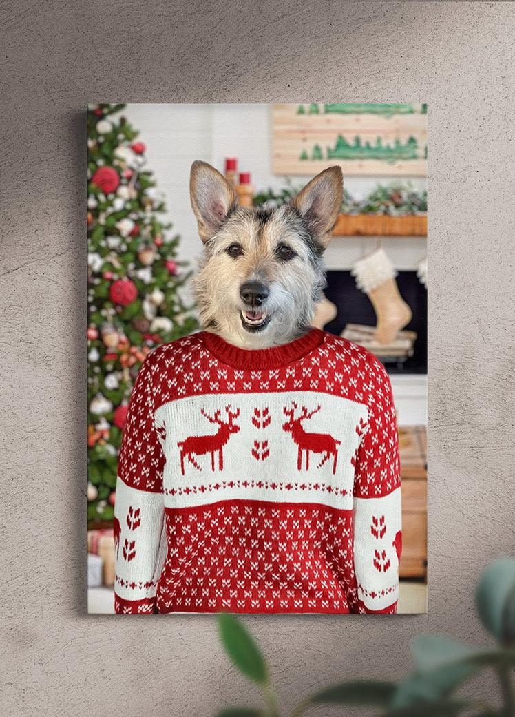 Christmas Solo - Custom Pet Canvas - NextGenPaws Pet Portraits