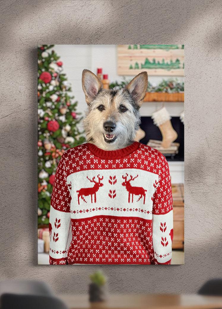 Christmas Solo - Custom Pet Canvas - NextGenPaws Pet Portraits