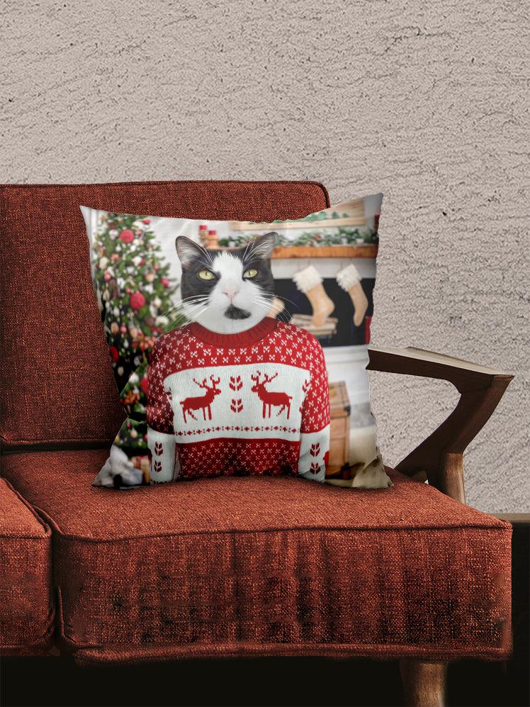 Christmas Solo - Custom Pet Pillow - NextGenPaws Pet Portraits