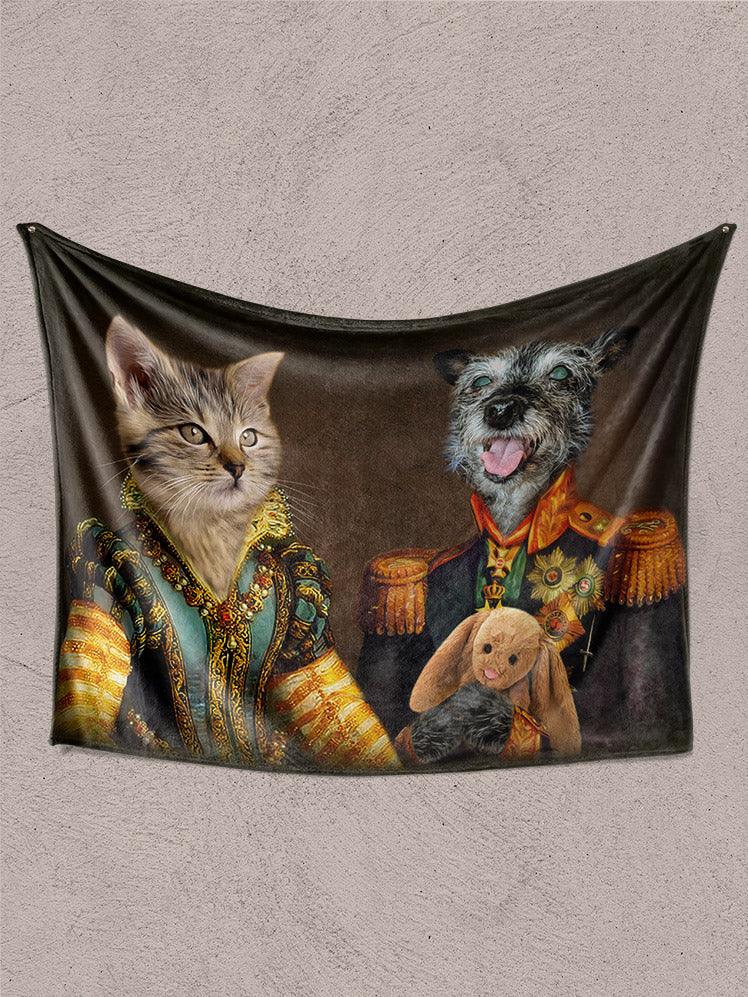 The Colourful Couple - Custom Sibling Pet Blanket - NextGenPaws Pet Portraits