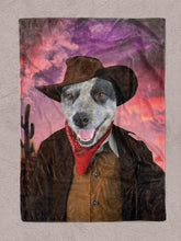 Load image into Gallery viewer, Cowboy - Custom Pet Blanket - NextGenPaws Pet Portraits
