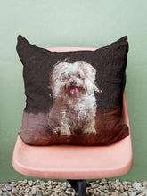Load image into Gallery viewer, Craquelure Oil Painting - Custom Pet Pillow - NextGenPaws Pet Portraits
