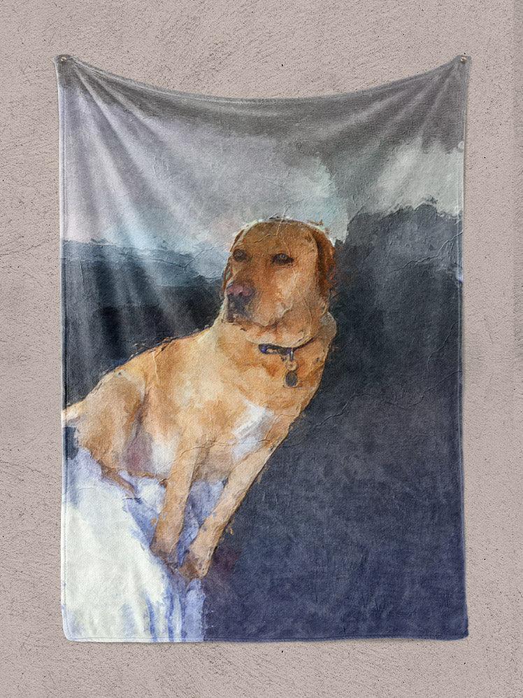 Craquelure Oil Painting - Custom Pet Blanket - NextGenPaws Pet Portraits