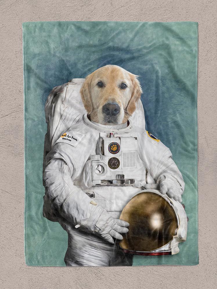 The Astronaut - Custom Pet Blanket - NextGenPaws Pet Portraits