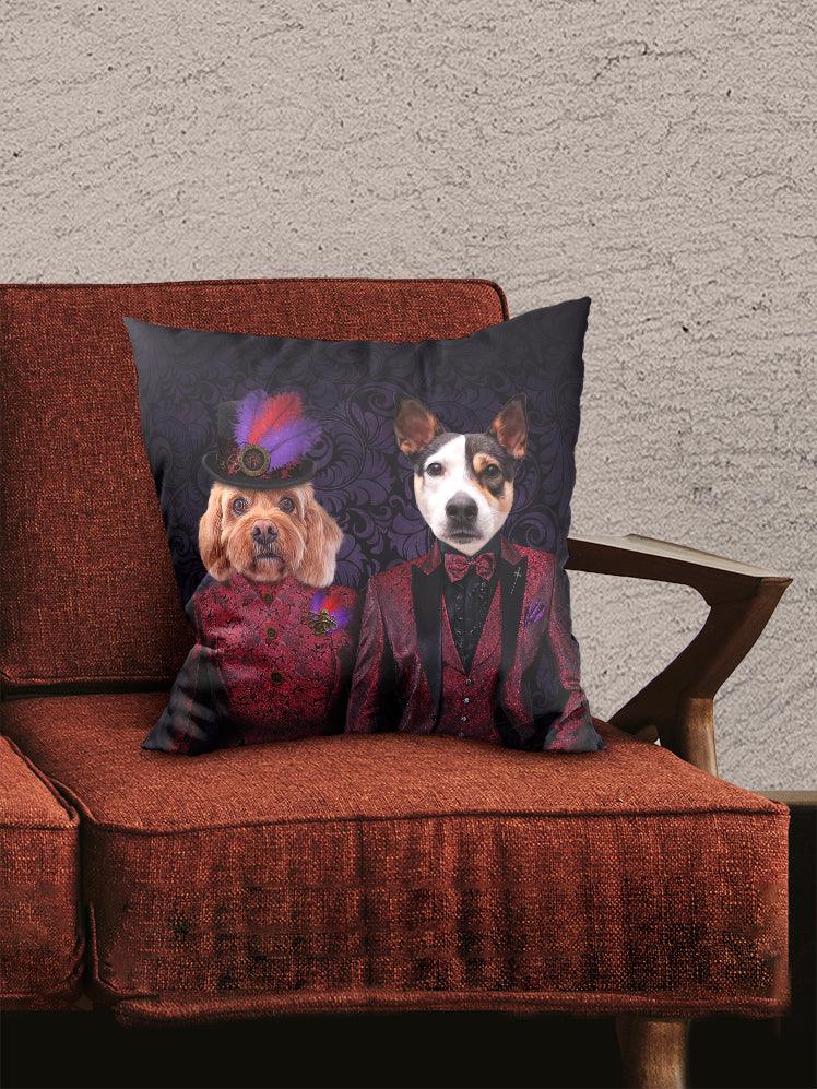 The Steampunk Couple - Custom Sibling Pet Pillow - NextGenPaws Pet Portraits