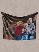 Load image into Gallery viewer, Christmas Family - Custom Pet Blanket - NextGenPaws Pet Portraits
