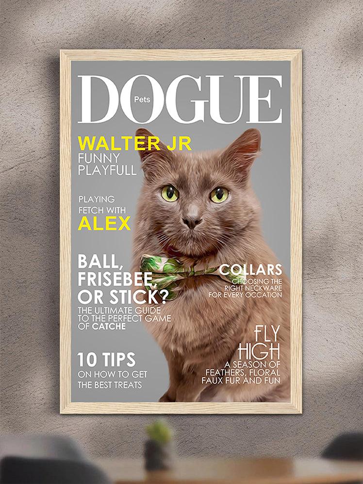 Dogue Magazine Cover - Custom Pet Poster - NextGenPaws Pet Portraits