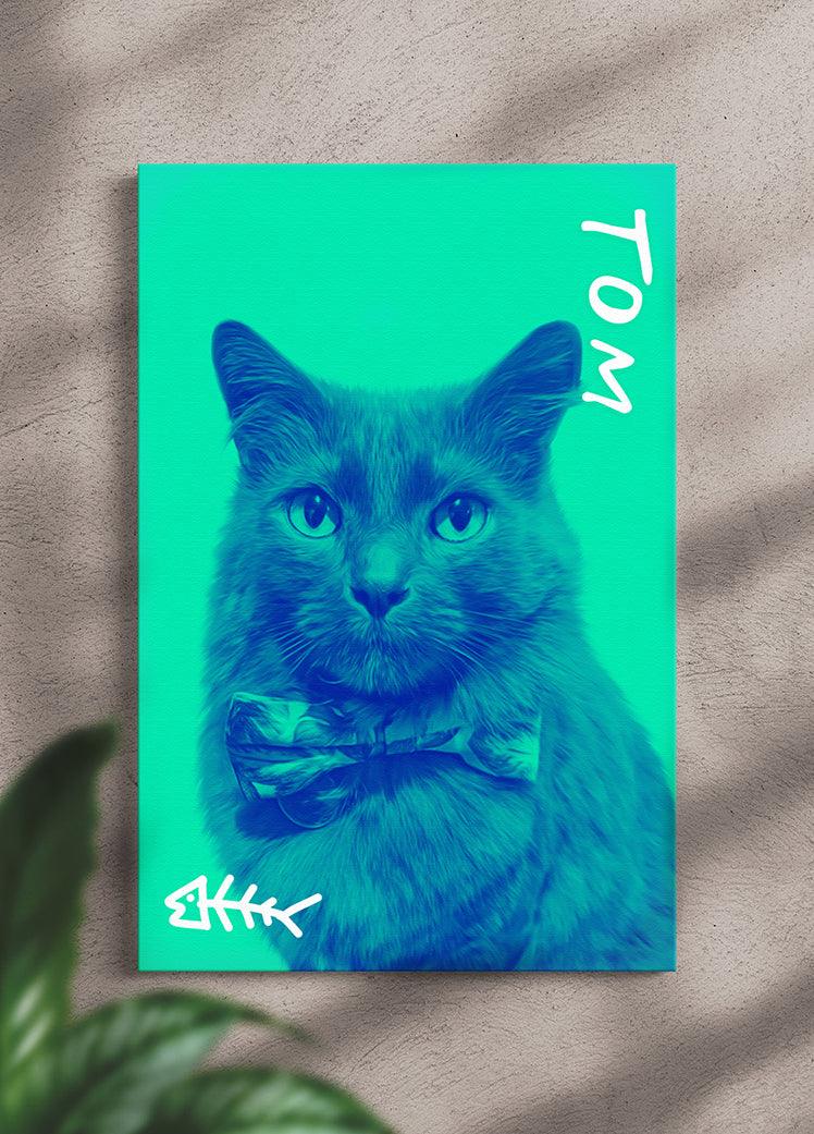 DuoTone Paws - Custom Pet Portrait - NextGenPaws Pet Portraits