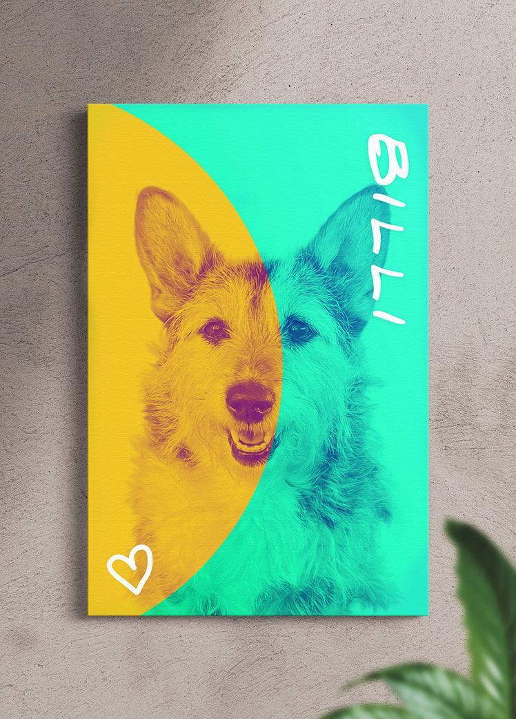 DuoTone Paws - Custom Pet Portrait - NextGenPaws Pet Portraits