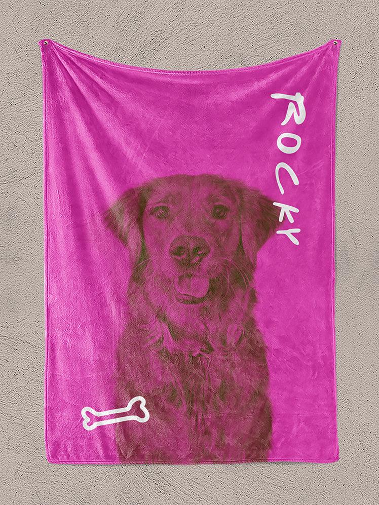 DuoTone Paws - Custom Pet Blanket - NextGenPaws Pet Portraits