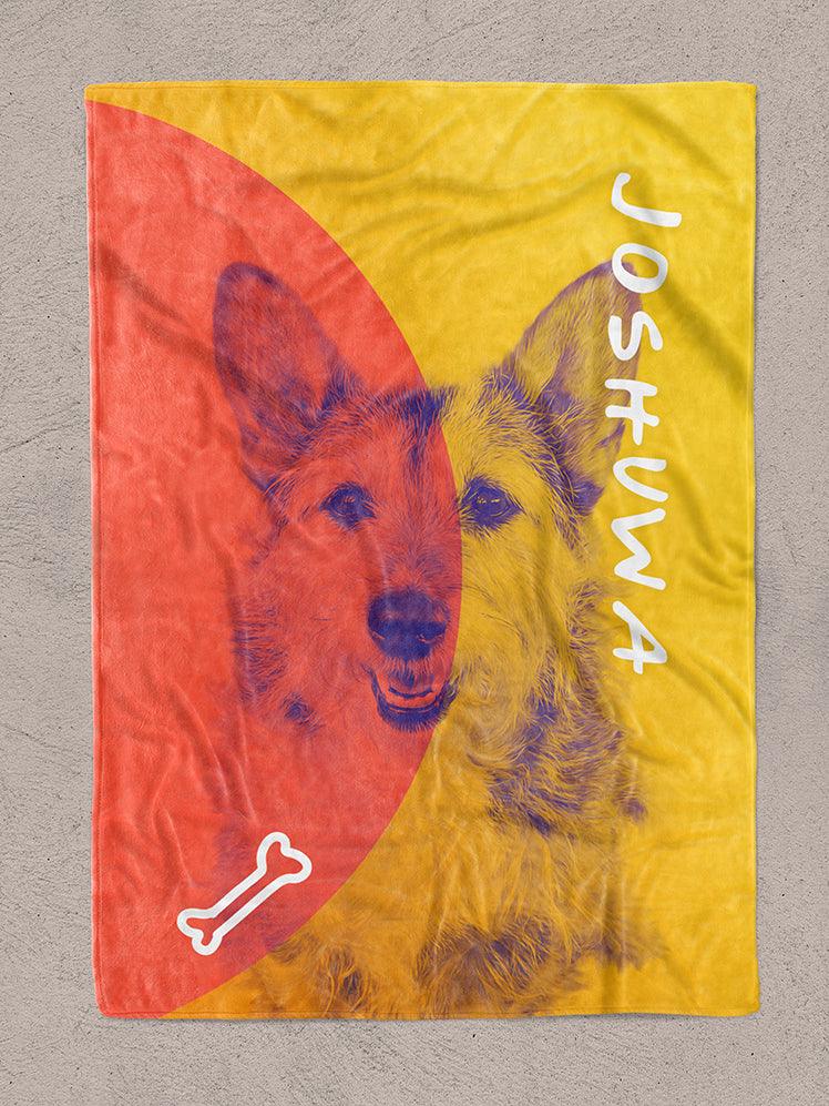 DuoTone Paws - Custom Pet Blanket - NextGenPaws Pet Portraits