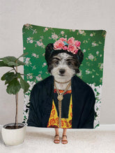 Load image into Gallery viewer, Frida Paw - Custom Pet Blanket - NextGenPaws Pet Portraits
