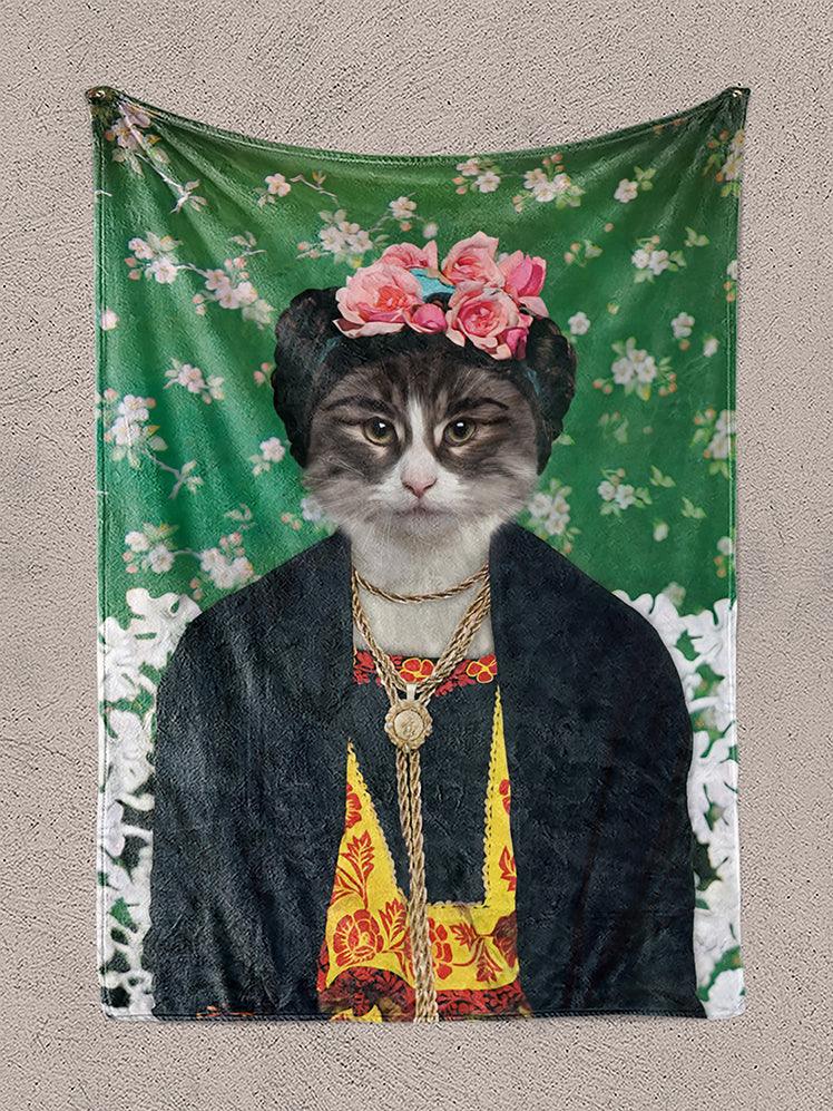 Frida Paw - Custom Pet Blanket - NextGenPaws Pet Portraits