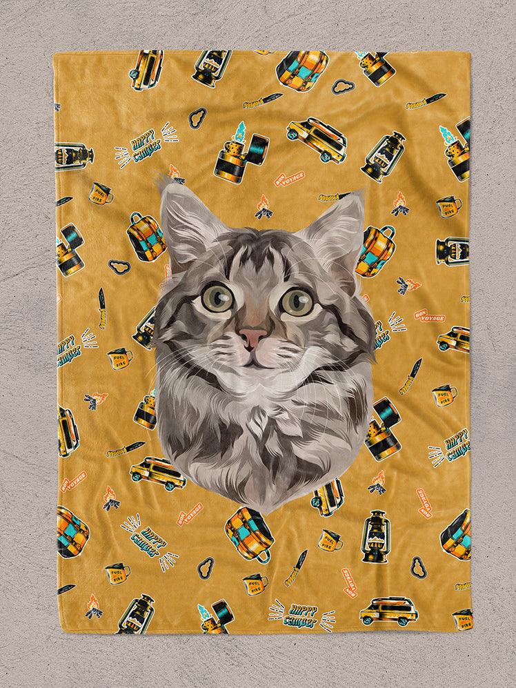 Funky Designs | Happy Camper - Custom Pet Blankets - NextGenPaws Pet Portraits