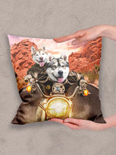 Load image into Gallery viewer, Harley Pawson - Custom Sibling Pet Pillow - NextGenPaws Pet Portraits
