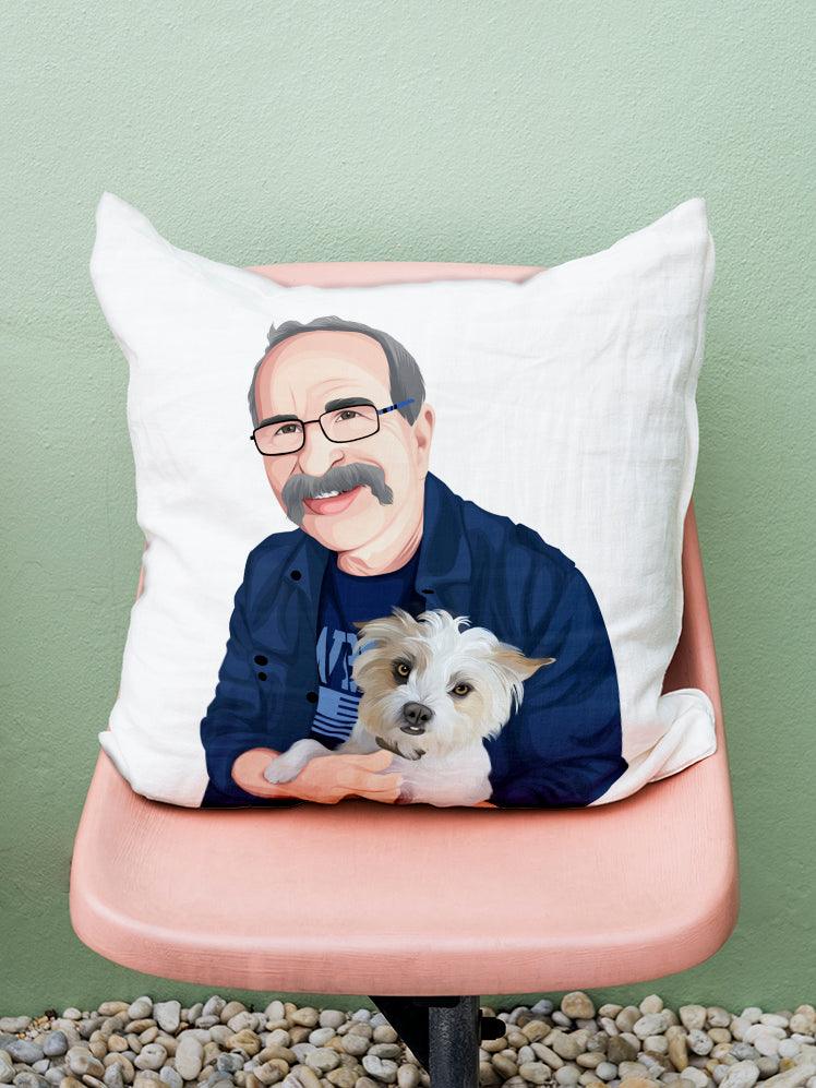 Human and Pet Design - Custom Pet Pillow - NextGenPaws Pet Portraits