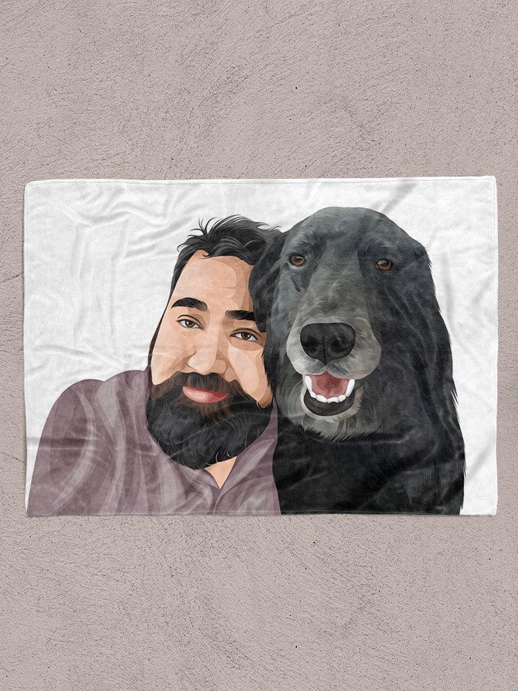 Human and Pet Design - Custom Pet Blanket - NextGenPaws Pet Portraits
