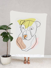 Load image into Gallery viewer, Line Art - Custom Pet Blanket - NextGenPaws Pet Portraits
