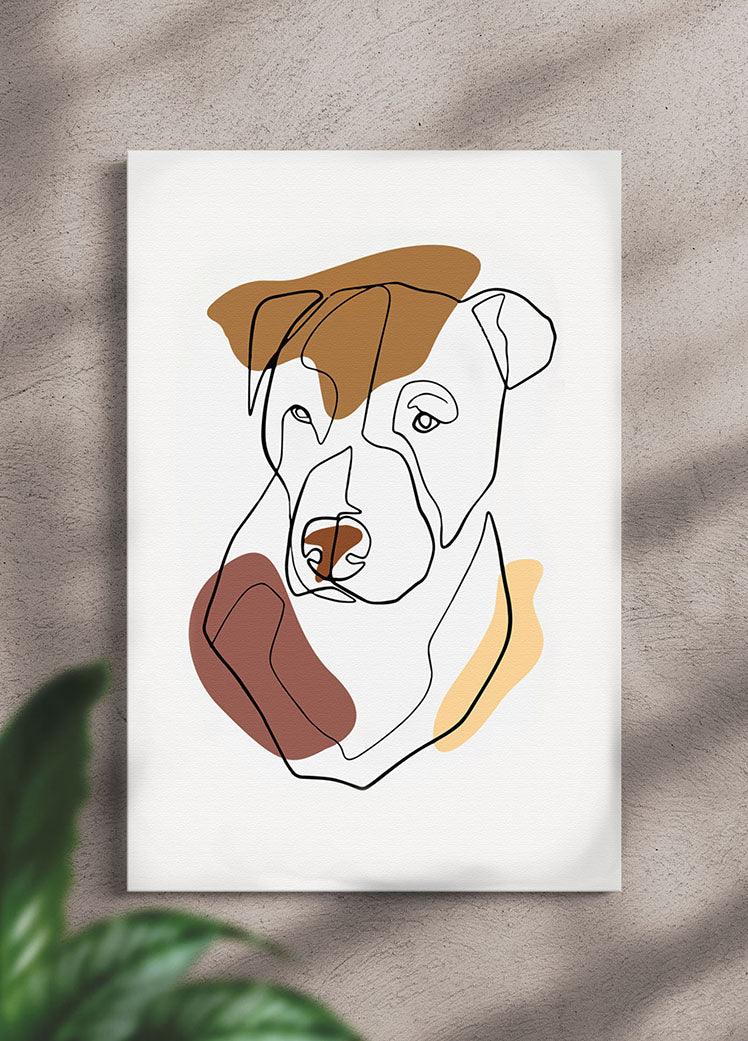 Line Art - Custom Pet Canvas - NextGenPaws Pet Portraits