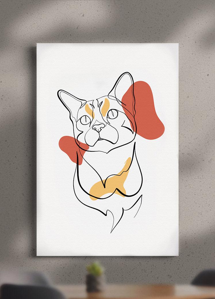 Line Art - Custom Pet Canvas - NextGenPaws Pet Portraits