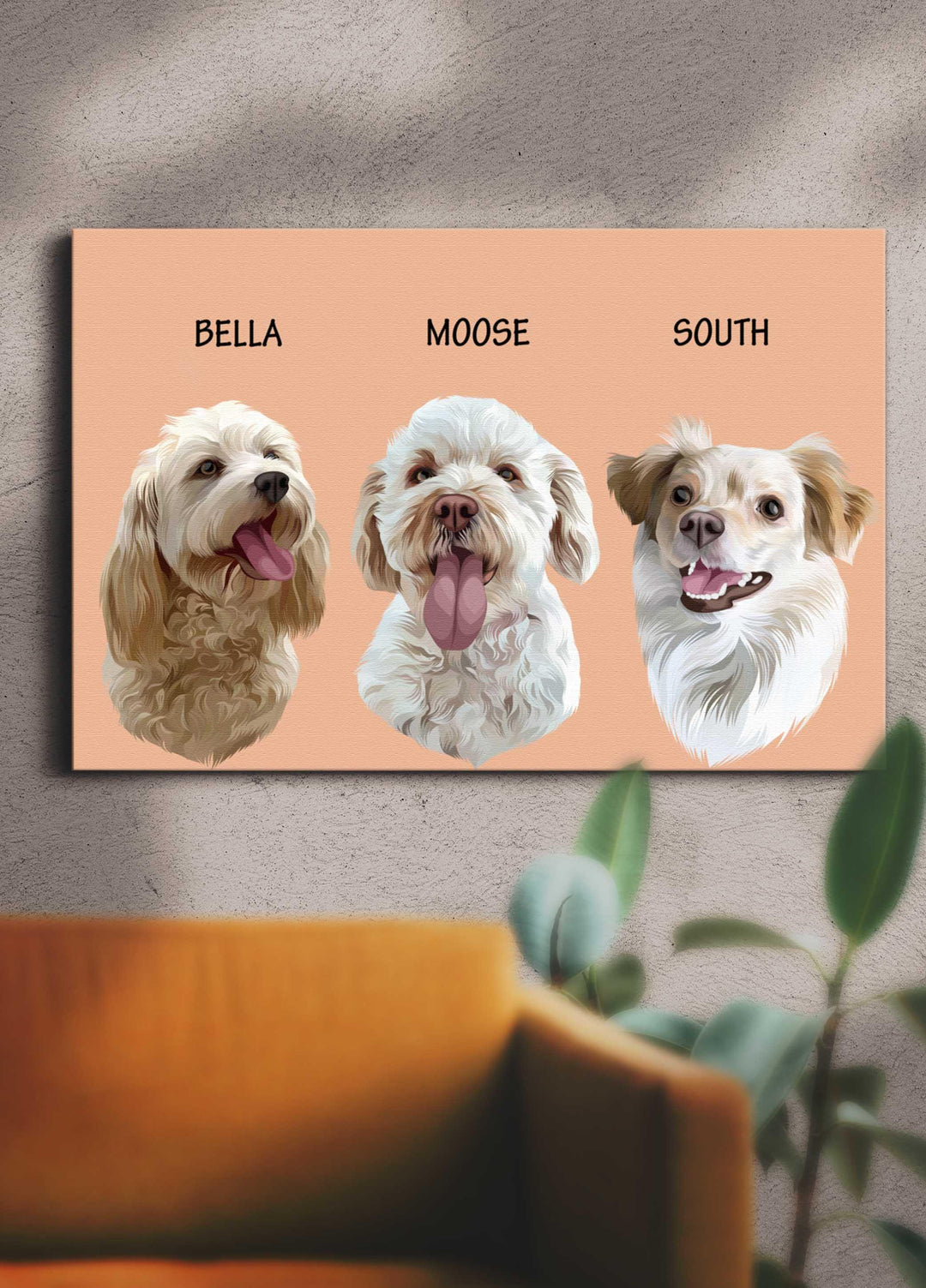 Minimalist Sibling Design - Custom Pet Portrait - NextGenPaws Pet Portraits