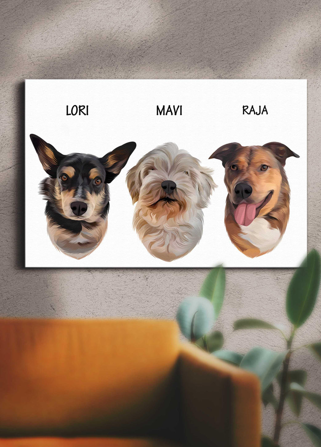 Minimalist Sibling Design - Custom Pet Portrait - NextGenPaws Pet Portraits