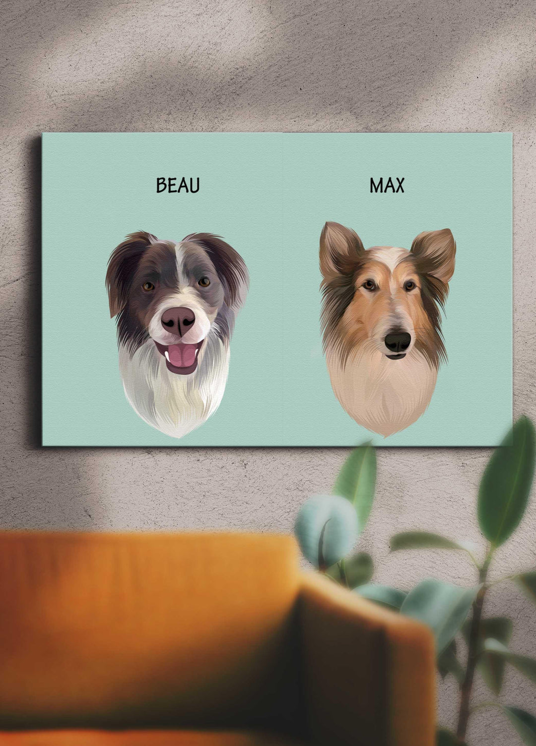 Minimalist Sibling Design - Custom Pet Portrait - NextGenPaws Pet Portraits