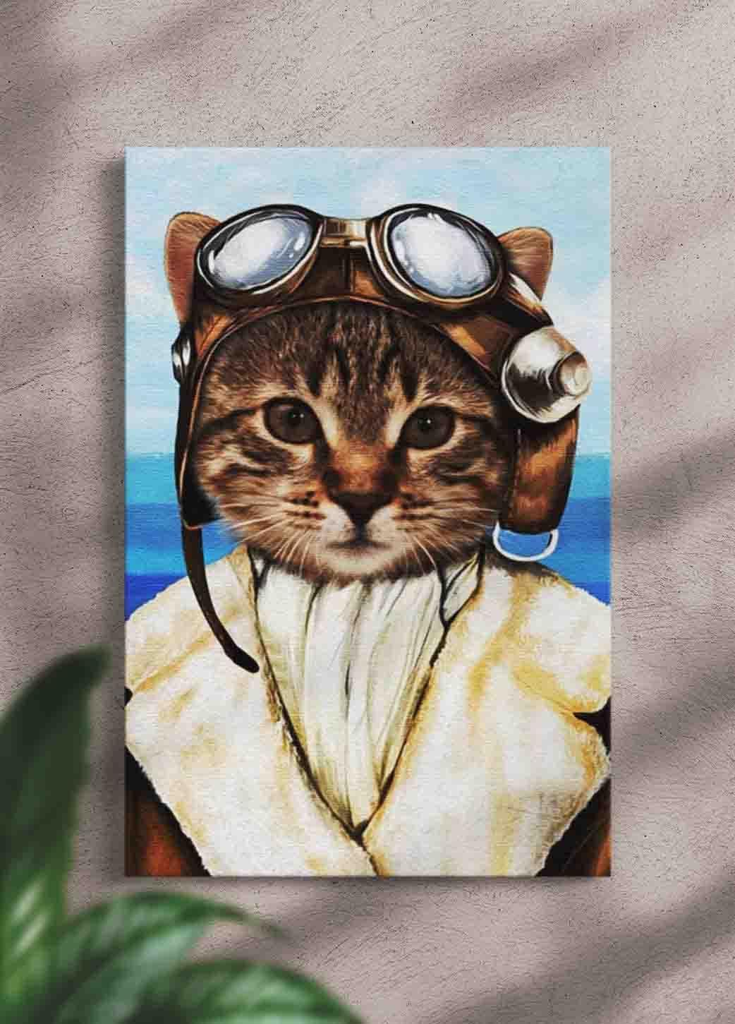 Modern Pilot - Custom Pet Portrait - NextGenPaws Pet Portraits