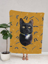 Load image into Gallery viewer, Funky Designs | Moustache - Custom Pet Blankets - NextGenPaws Pet Portraits
