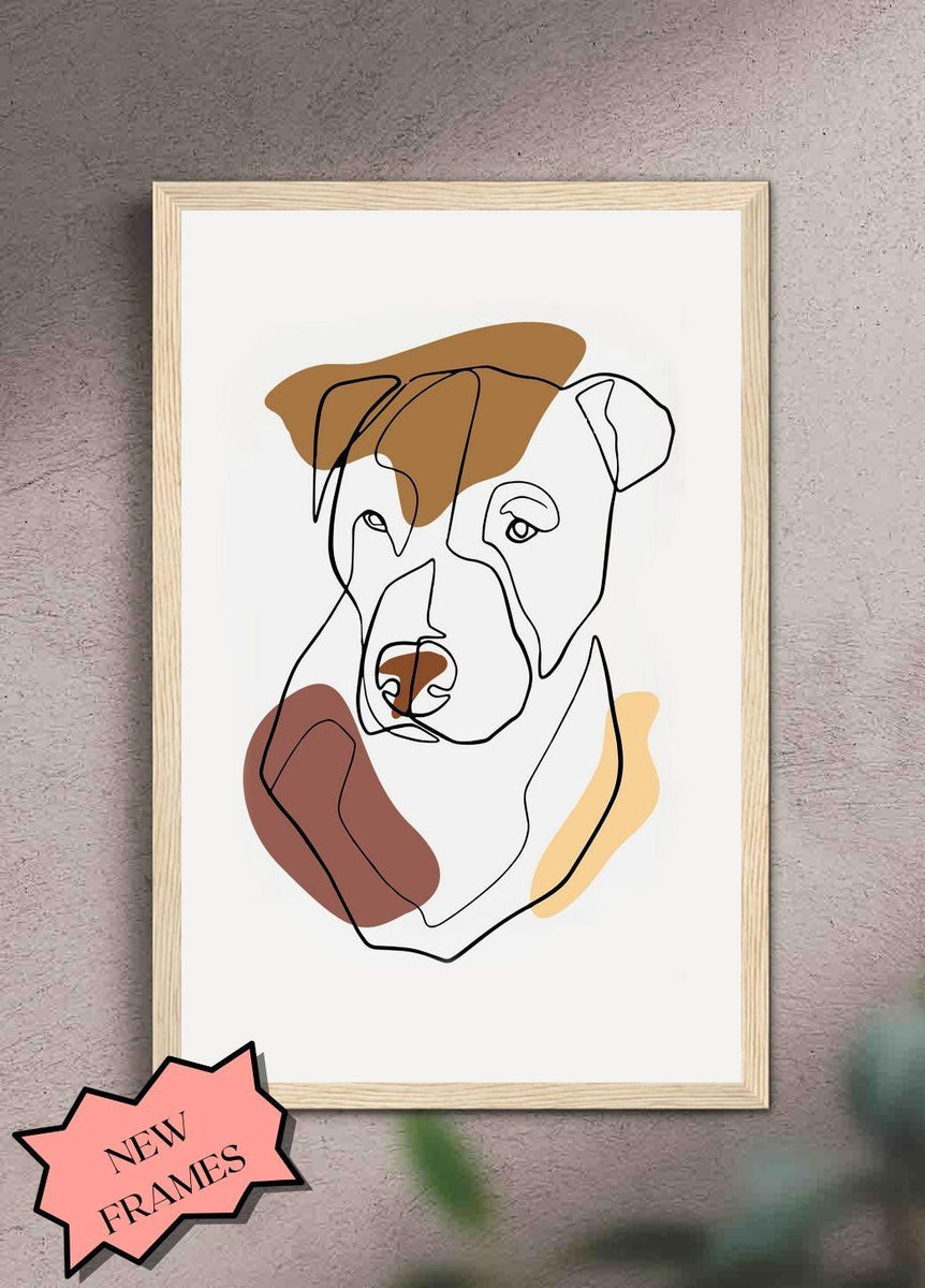 LineART Drawing Custom Pet Frames | NextGenPaws – NextGenPaws Pet Portraits