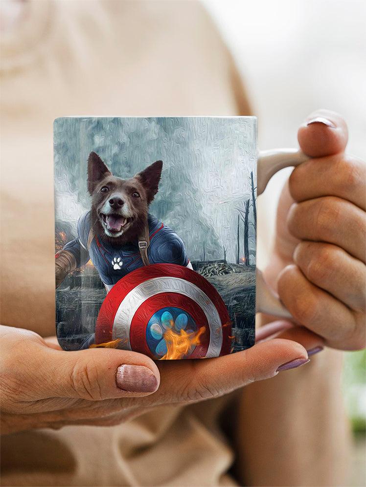 Captain Doggmerica - Custom Pet Mug - NextGenPaws Pet Portraits