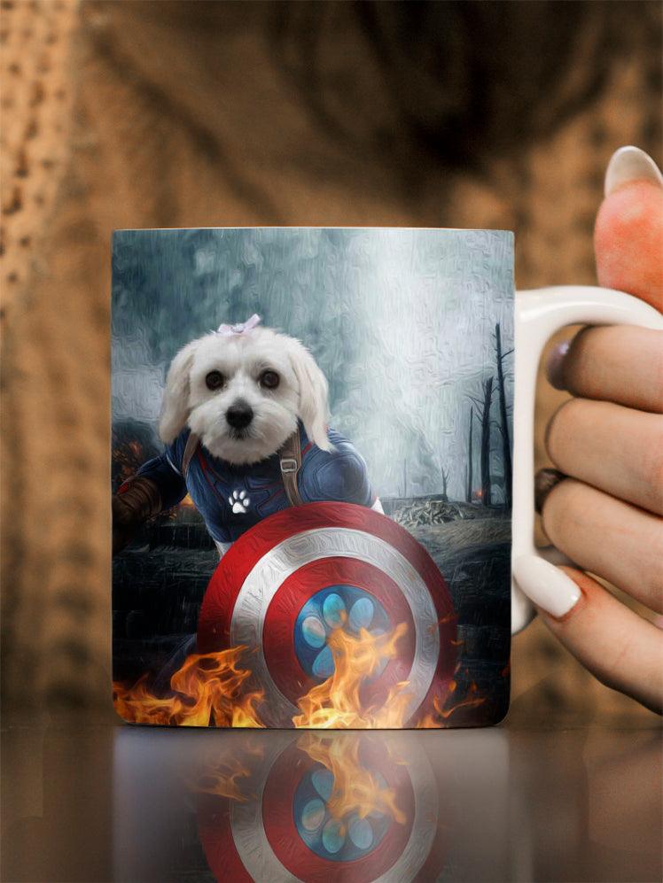 Captain Doggmerica - Custom Pet Mug - NextGenPaws Pet Portraits