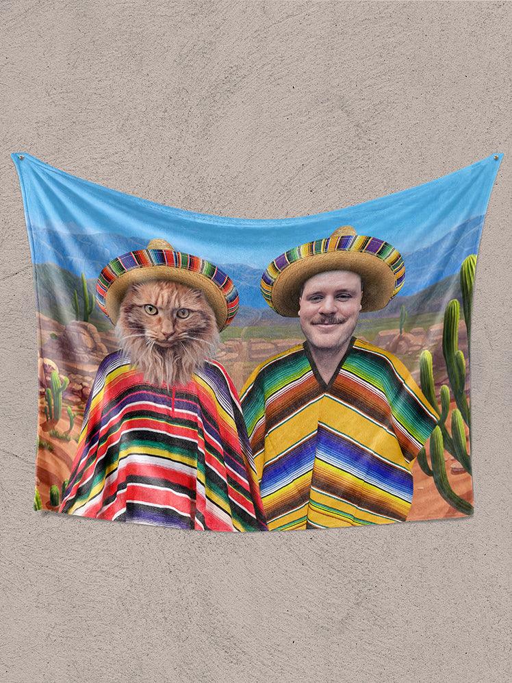 The Pawnchos - Custom Sibling Pet Blanket - NextGenPaws Pet Portraits